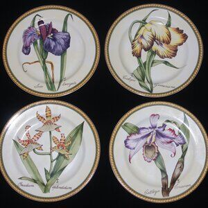 American Atelier Botanical Plates | Vintage Salad Lunch Dessert Plates